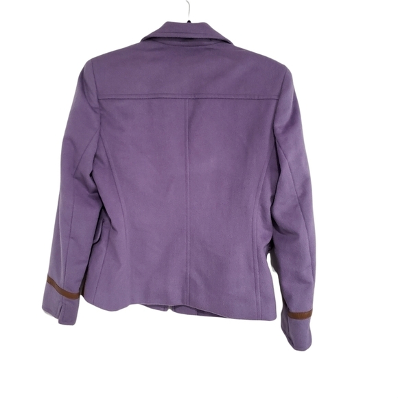 AK Anne Klein 100% Wool Artisan Soft Violet Blazer Jacket Size 12 - Picture 2 of 12